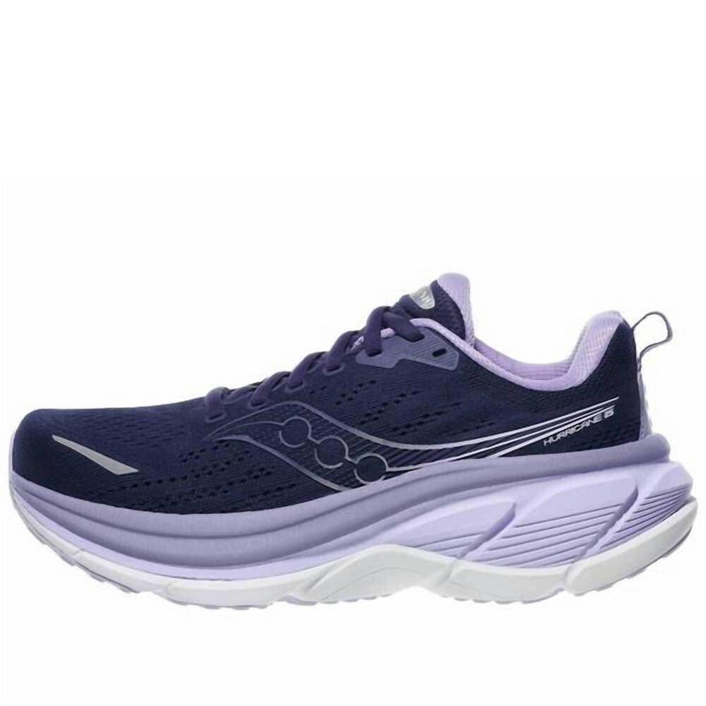 NEW SAUCONY women's hurricane 25 sneaker in navy/aster